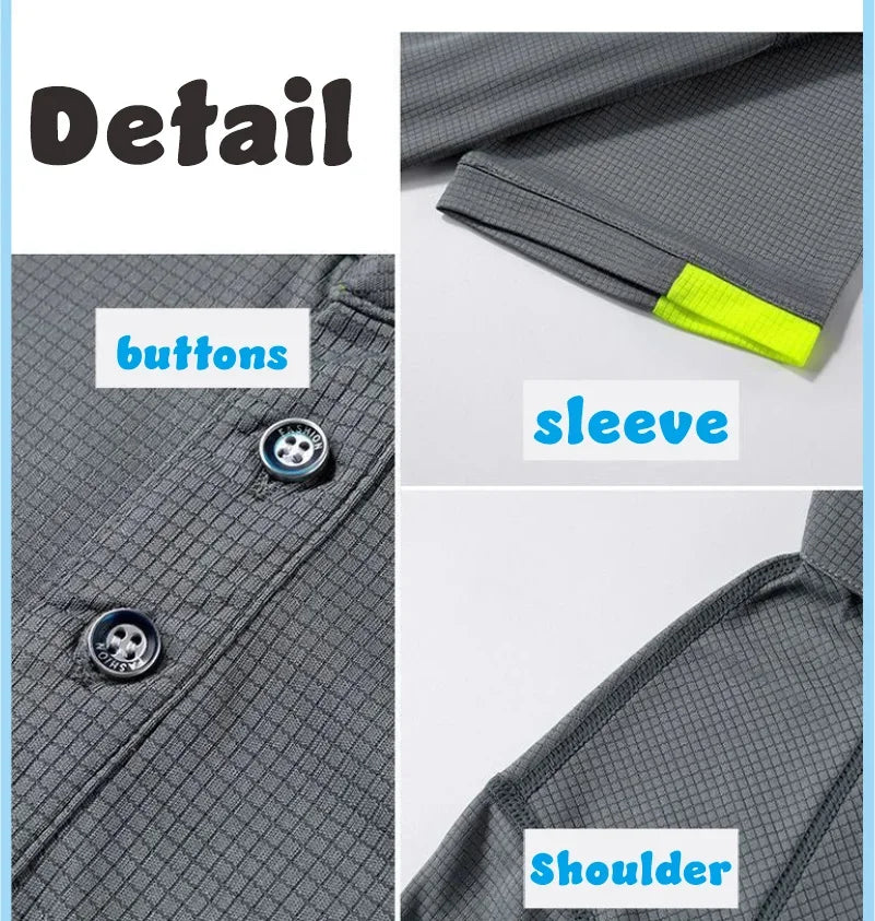 Summer New High-quality Men's Short-sleeved POLO Shirt Cool Breathable Business Casual Sweat POLO Shirt Men's Short-sleeved Tops