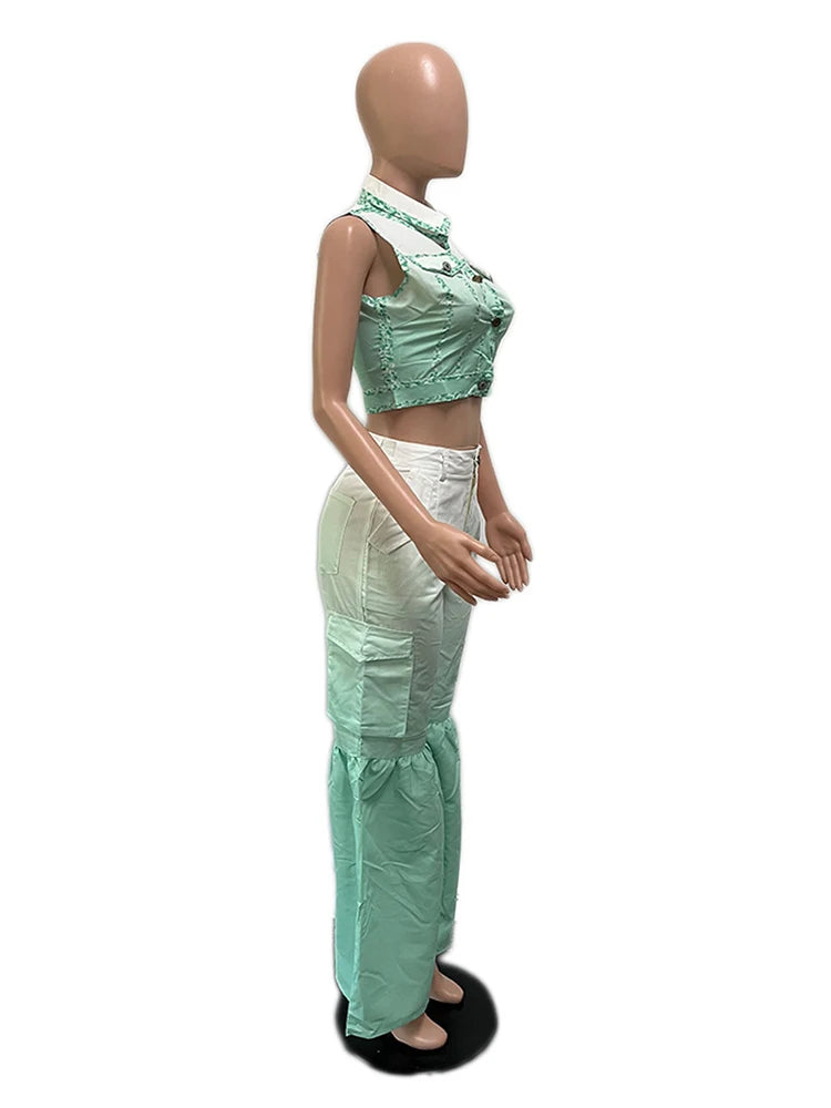 Sets for Women 2 Pieces Summer Outfits Sleeveless Tank Top and Pants Casual Sexy New in Matching Sets Wholesale Dropshipping