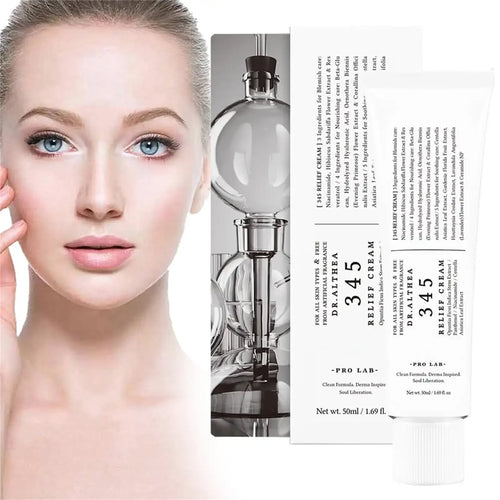 345 Face Moisturizer 50ml, Daily Soothing Cream for Skin Recovery, Brightening, and Calming, Gentle for All Skin Types