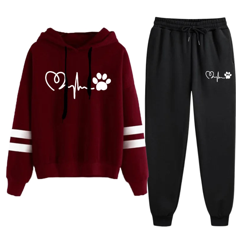 Women's Tracksuit Daily Casual Fashion Hoodies Hot Sale Single Piece Stripe Sweatshirt and Pants Comfort Outdoor Jogging Quality