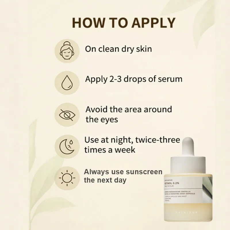 Korean Centella Retinol 0.2 Boosting Shot Ampoule,Air-fit Suncream Light,facial Anti-Aging Serum Original Skincare Products Set