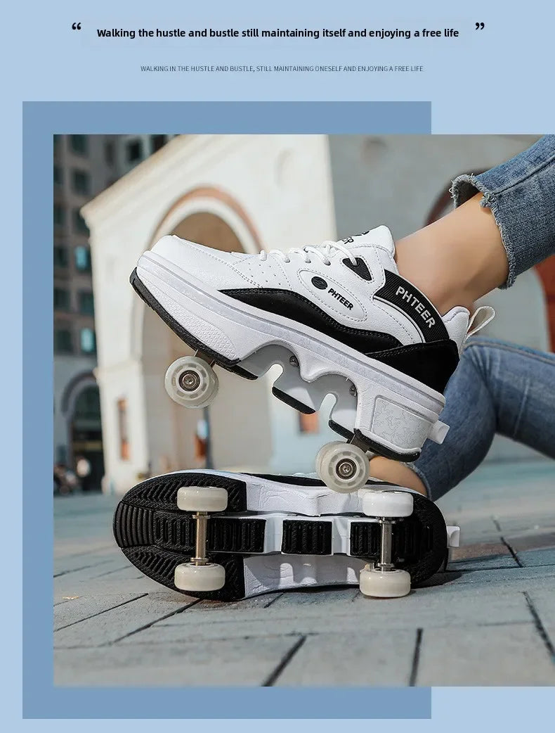 Rollers for Shoes Sports Shoes on Wheels Roller Skates Roller Skates for Girls Boys Roller Skates Shoes with Wheels