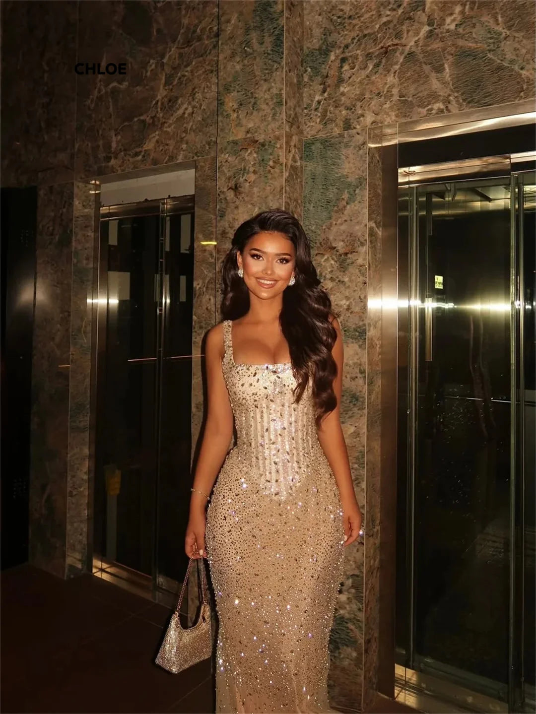 Off-shoulder Elegant Gown Customized: Mermaid Prom Dresses 2026 Luxury Prom Dress 2025 Sleeveless Ball Gowns Robe Soiree Evening