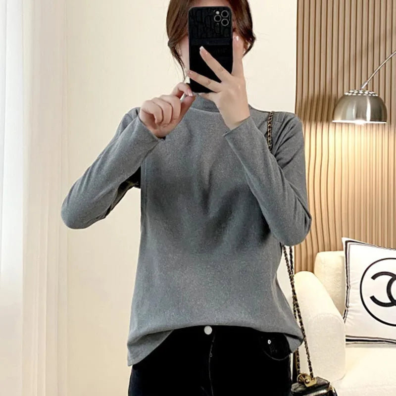 Pregnant Woman Fall/Winter Clothes Warm Solid Color Long Sleeve Maternity Lactation Tops Breastfeeding Knitwear Nursing Tops