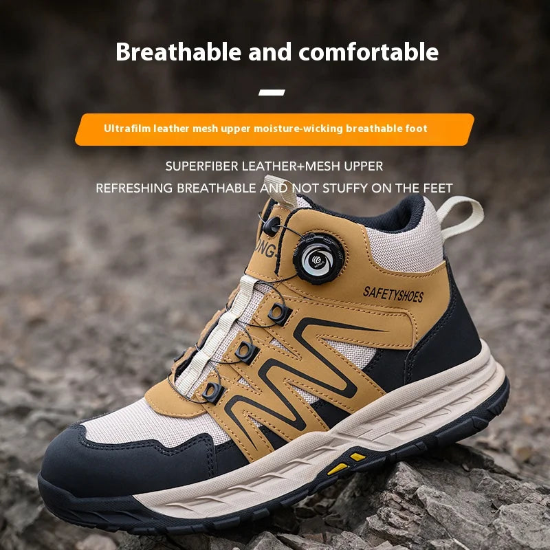 New Safety Boots Men Work Indestructible Shoes Sneakers Steel Toe Protective Boots Anti-smash Anti-puncture Work Tactical Boots