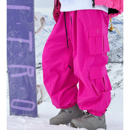 Oversize Winter Ski Pants 3L Snowboard Pant Thicken Thermal Waterproof Breathable Outdoor Sports Warm Women's Men's Ski Trousers