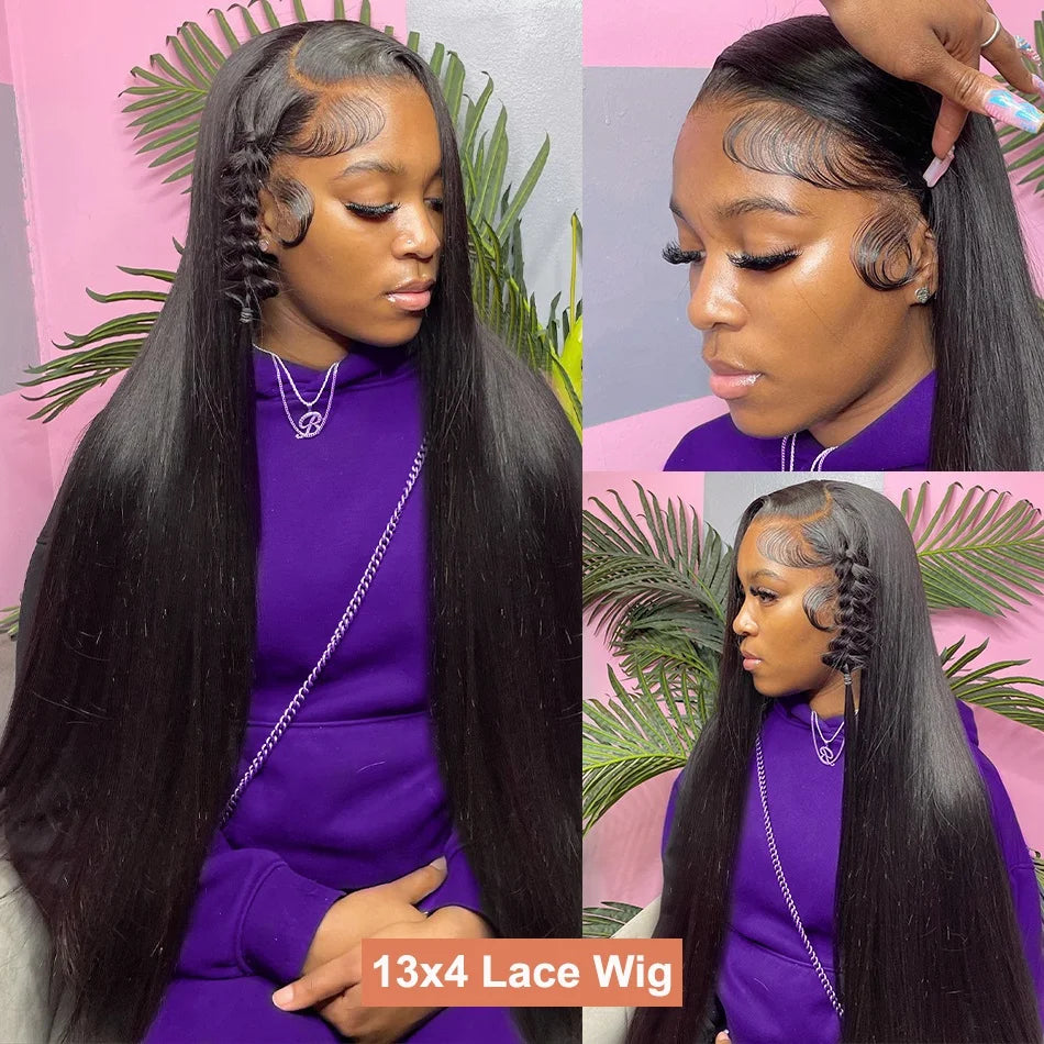 40 Inch Human Hair Wigs Pre Plucked With Baby Hair 13x4 13x6 Hd Lace Frontal Wig Straight Lace Front Human Hair Wigs For Women