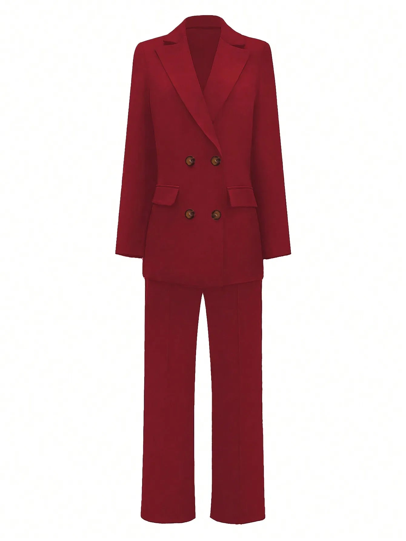 Women's Elegant Casual Blazer Jacket And Straight Trousers 2-Piece Suit Set Chrisimas & New Year Eve Party Outfit