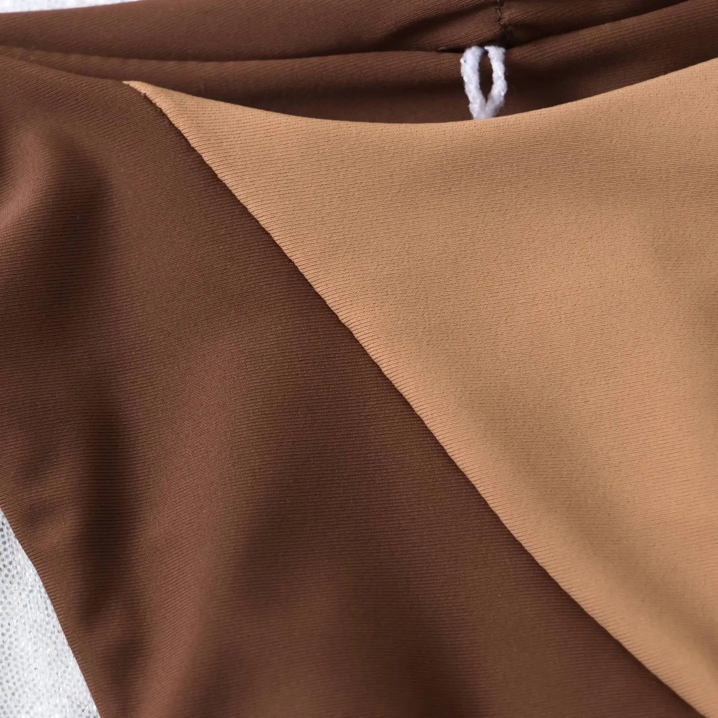 Swimwear Bikini Suit for Lady Sexy Swimsuit Women Summer Holiday Solid Sea Bra and Underwear for Swimming Brown#1#W