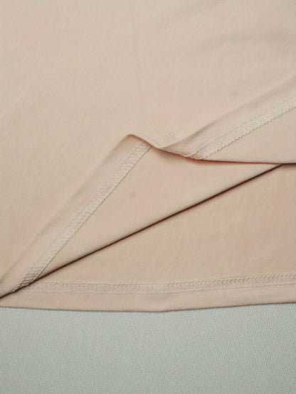 Women's summer casual plus size portrait abstract print large round neck short sleeved pocket dress