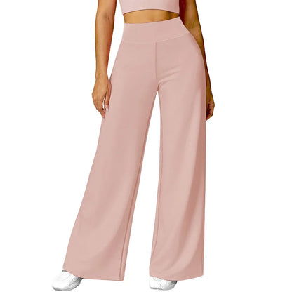 Women’s Yoga Wide Leg Pants High Waist Loose Fit Workout Trousers Casual Lounge Fitness Wear