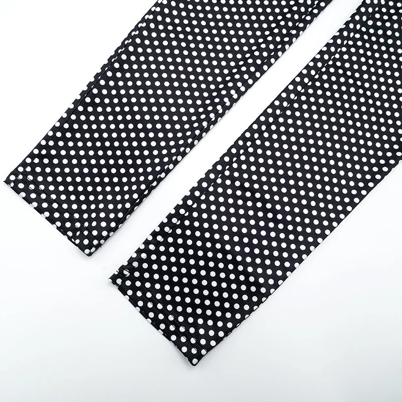 CUTENOVA Women'S Fall New Polka Dot Print Strapless Slim-Fit Off-Shoulder Cropped Jumpsuit Casual Chic Elegant Bodycon Jumpsuit