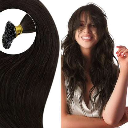 Full Shine U Tip Hair Extensions Fusion Hair Balayage Color 40-50g Keratin Glue Beads Prebonded Human Hair Extensiones