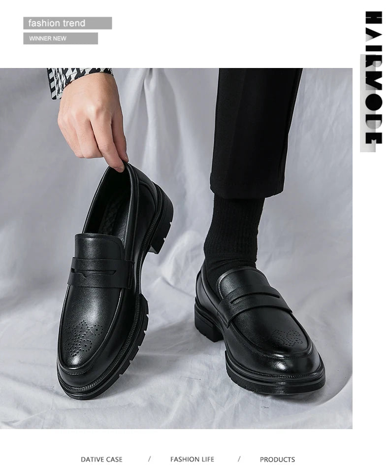 High Quality Dress Shoes Man Comfortable Business Social Leather Shoes For Man Casual Men's Italian Formal Shoes Man Loafers