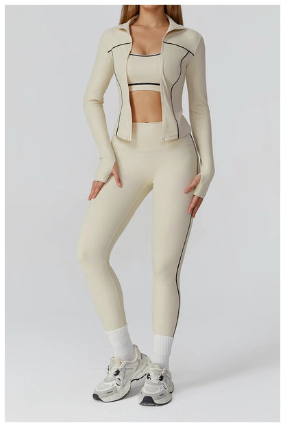 Yoga Set 2/3PCS Sports Outfits Women Clothes Fitness Tracksuit Gym Legging Workout Long Sleeved Female Bra Yoga Suit Sportswear