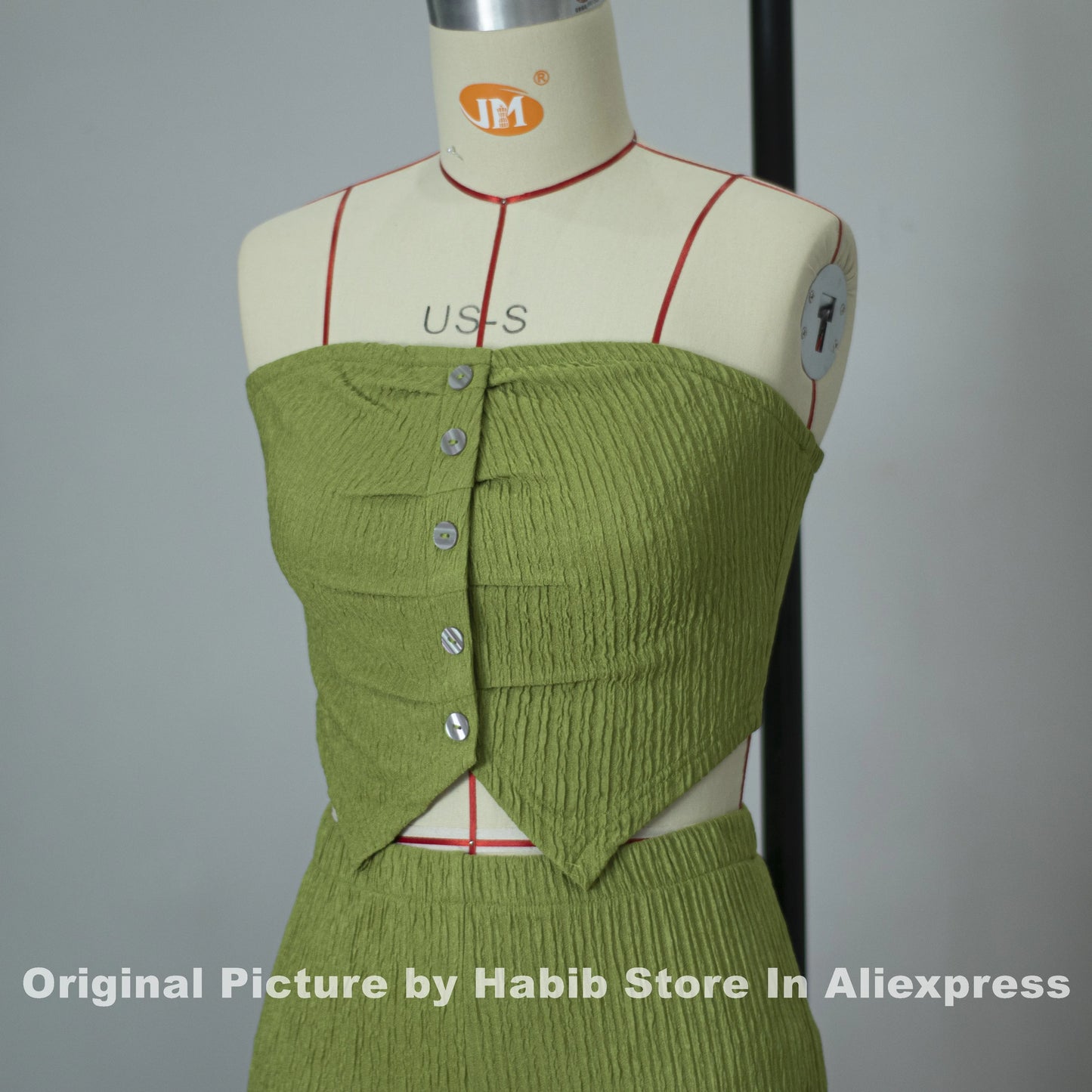 Elegant Women 2 Piece Set Midnight Striped Strapless Tube Bra Knitted Tank Top Bandage+Long Flare Pants Suits Vacation Clubwear