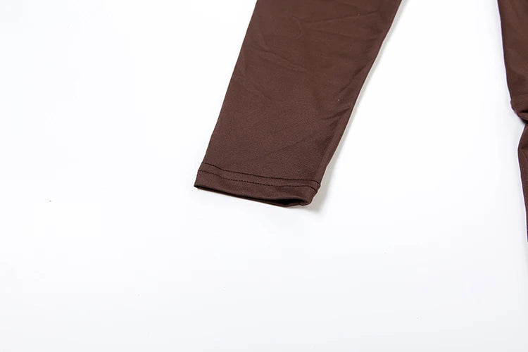 Sisterlinda Women's Elegant Deep V-Neck Mini Dress Full Sleeve Skinny Peach Hip Midnight Club Party Sexy Fashion Solid Bodycon