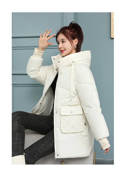 New Winter Women Jacket Coats Long Parkas Female Down Cotton Hooded Overcoat Thick Warm Jackets Windproof Female Outerwear