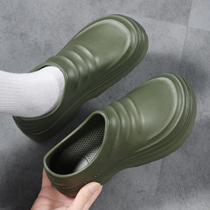 Work Shoes Waterproof, Oil-Proof, Non-Slip, Thick-Soled, Wear-Resistant, Special Soft-Soled Labor Protection Shoes for Kitchen C