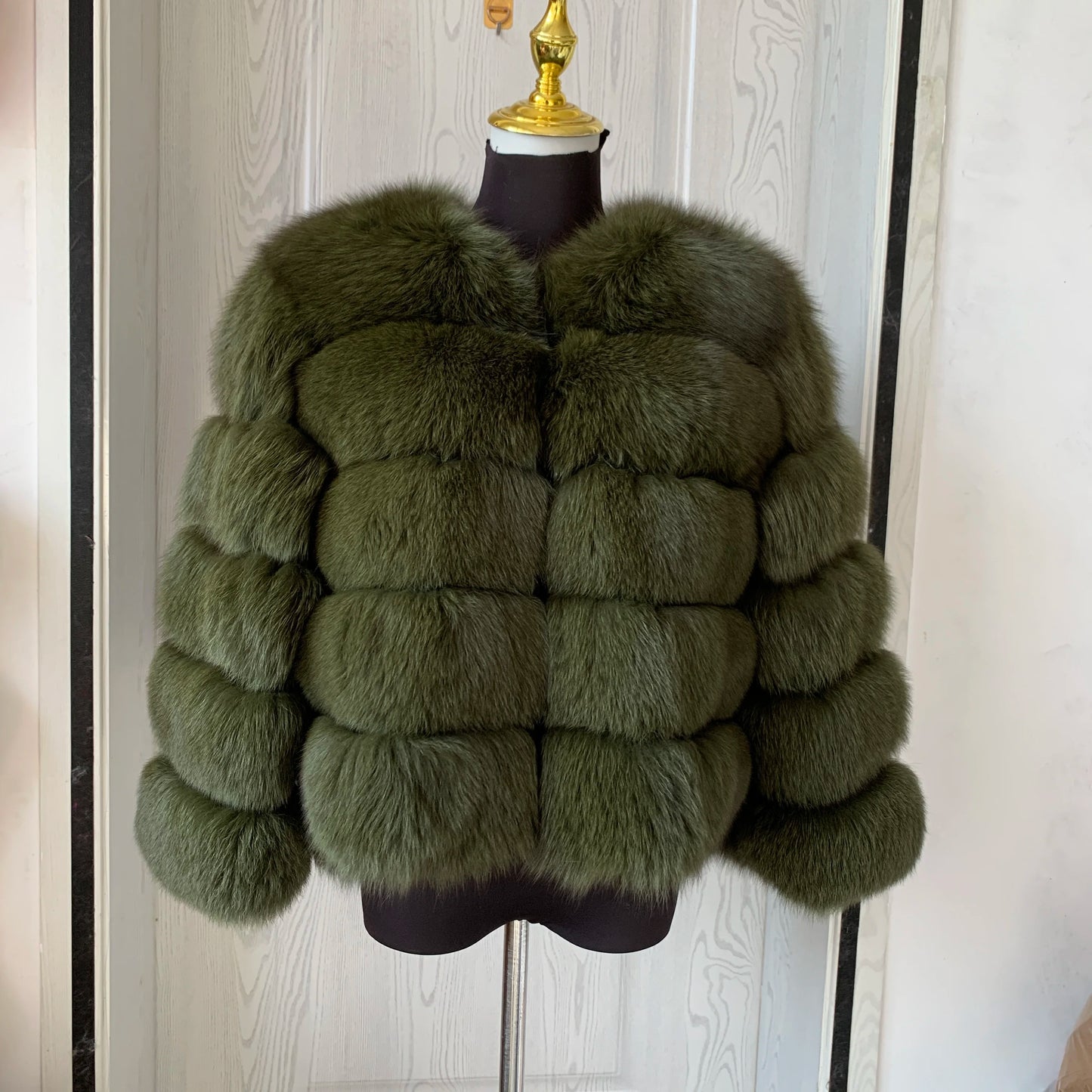 New Real fox fur coat women's winter warm 100% natural fur jacket Short Raccoon fur coat women's  high quality hot sale