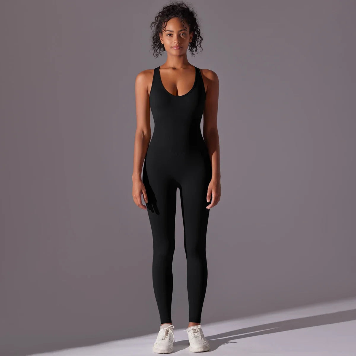 Sexy Back V Jumpsuit Gym Set Women Training Yoga Suit Sportswear Women Sports Jumpsuit Fitness Rompers Stretch Workout Bodysuits