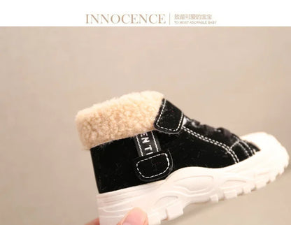 2021 Children Warm Boots Winter New Boys Plus Thicken Velvet Cotton Shoes Girls Waterproof Short Boots Baby Cotton Boots