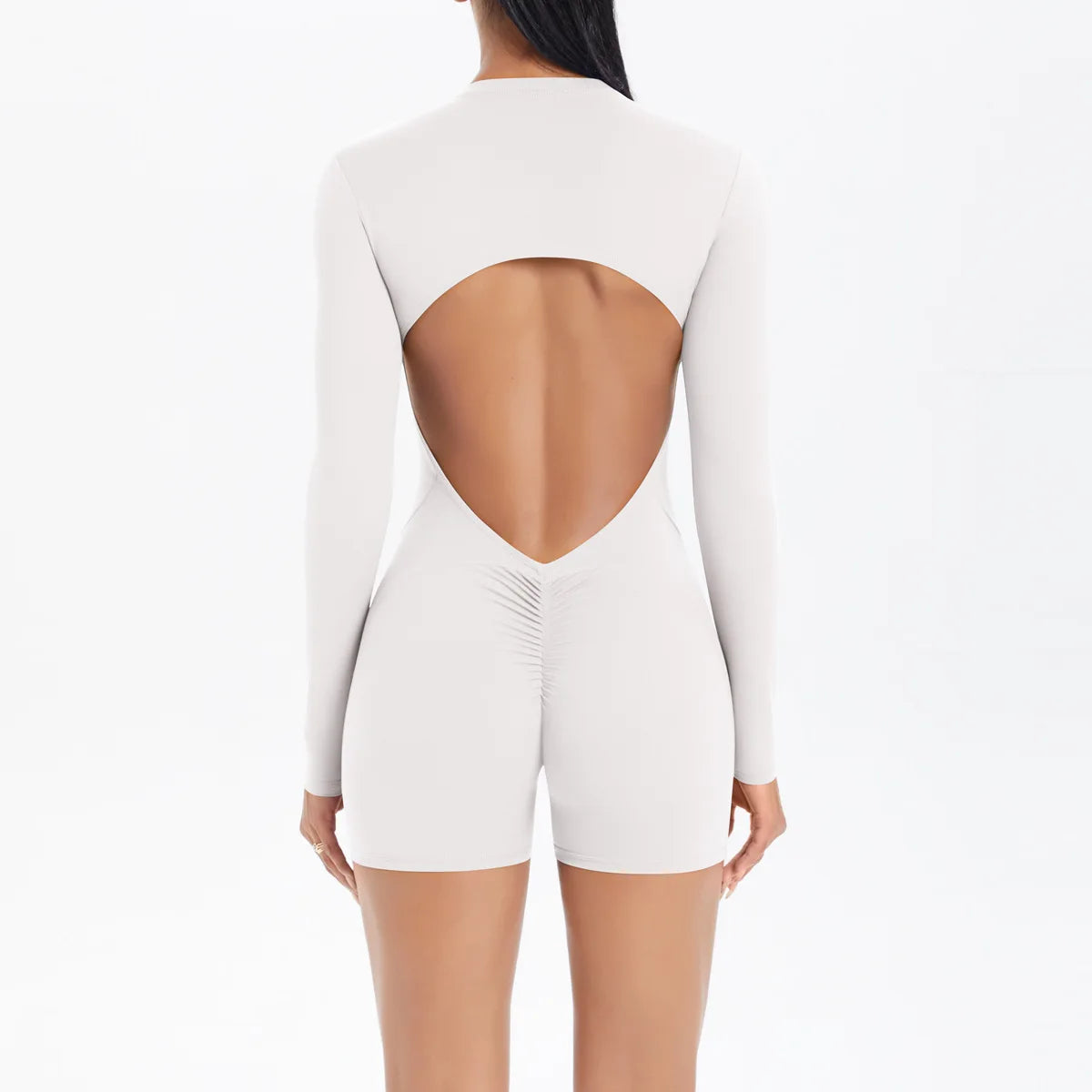 Sexy Back V Jumpsuit Gym Set Women Tracksuits Yoga Suit Scrunch Butt Sports Jumpsuit Fitness Rompers Stretch Workout Bodysuits