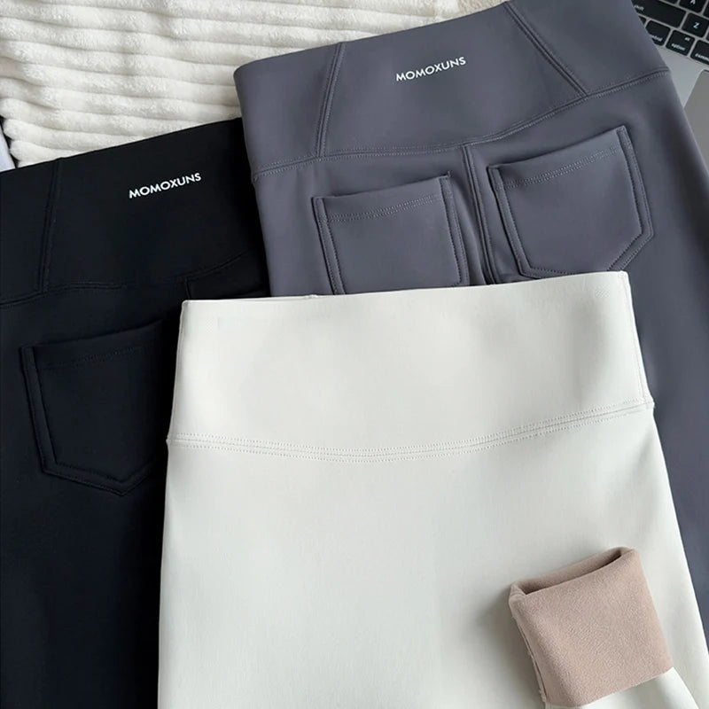 2025 New Pocket Pencil Pants Women Autumn Winter Fashion Slim Fit Fitness Yoga Trousers Woman Sexy Hip Lifting Tight Leggings