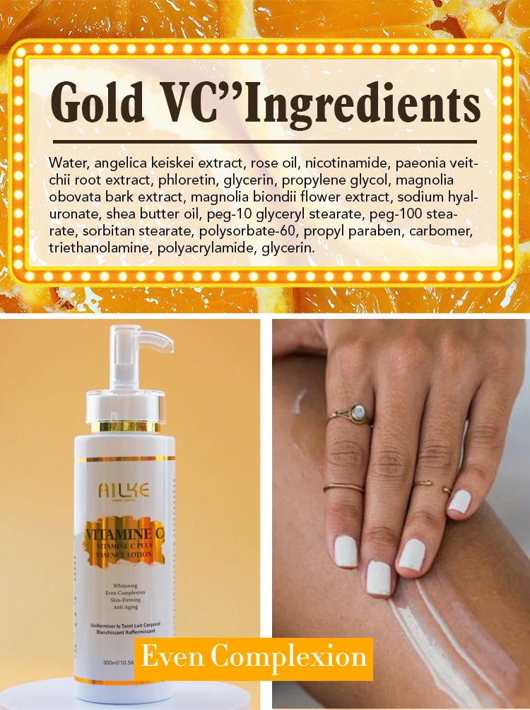 AILKE Vitamin C Whitening Serum, Remove Dark Spots, Moisturizing, Anti-Aging & Wrinkle, Beauty Skin Care Cosmetics