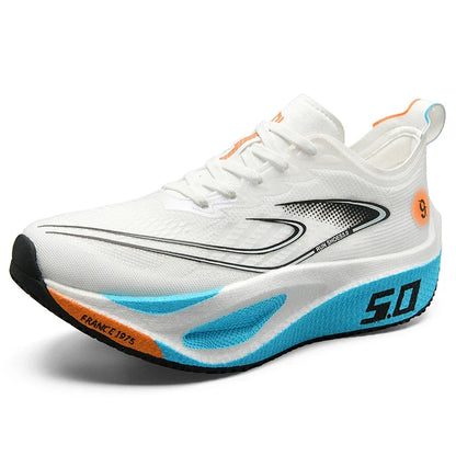 Unisex 2025 Full Carbon Plate Running Shoes Professional Marathon Racing Lightweight Bounce Cushion Breathable Sports Sneakers