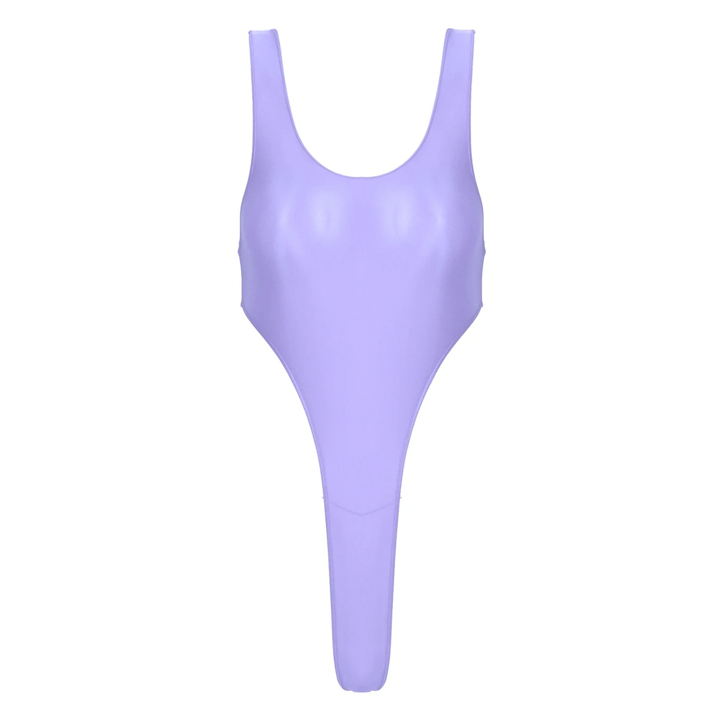 Womens Swimsuit 2022 New Glossy One-piece Swimming Bathing Suit Backless High Cut Bodysuit Sportwear Beachwear Swimwear