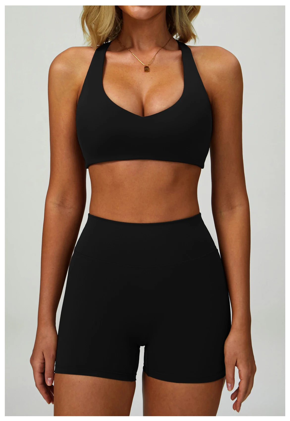 2-3PCS Yoga Suit Women Tracksuit Sports Bra High Waist Leggings Shorts Outfit Gym Set Fitness Push Up Workout Clothes Sportswear