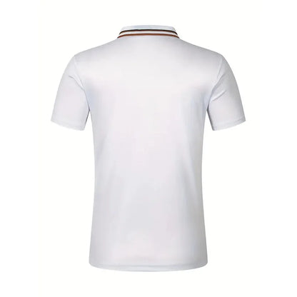 Summer men's short sleeved polo shirt business office lapel shirt Men's sports and casual top European and American plus size