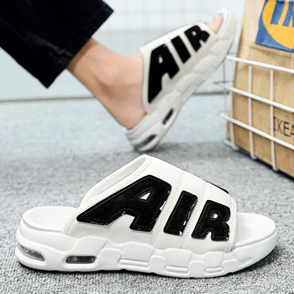 Men Air Cushion Design Slide Man Summer PVC Soft Non-slip Men's Sports Slippers New Slippers for Men Flip Flops Chanclas Hombre