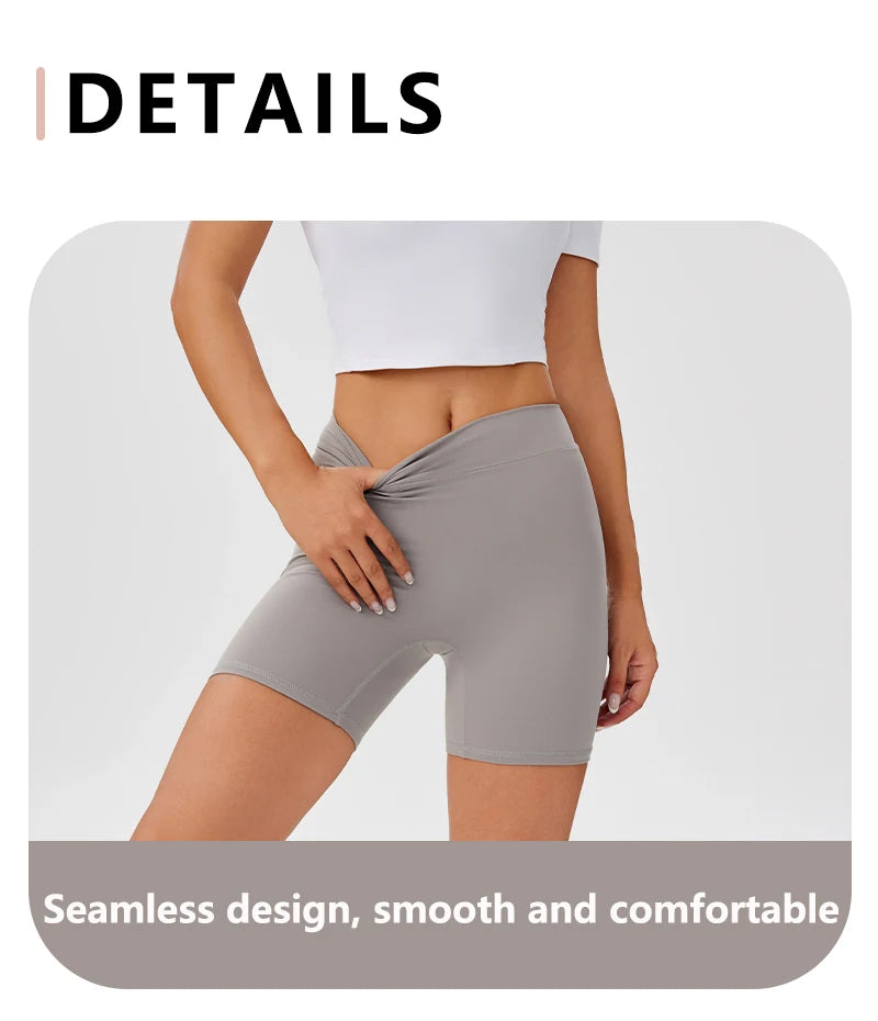 V Back Scrunch Butt Workout Shorts for Women High Waisted Lifting Booty Gym Yoga Biker Shorts Sports Leggings Clothing Hot Pants