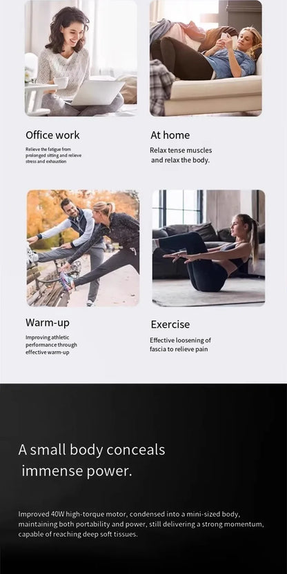 Mini Muscle Massage Gun Body Massager Deep Handheld Percussion Massager For Body Back Neck Leg Cold And Hot Compress Fascia Gun