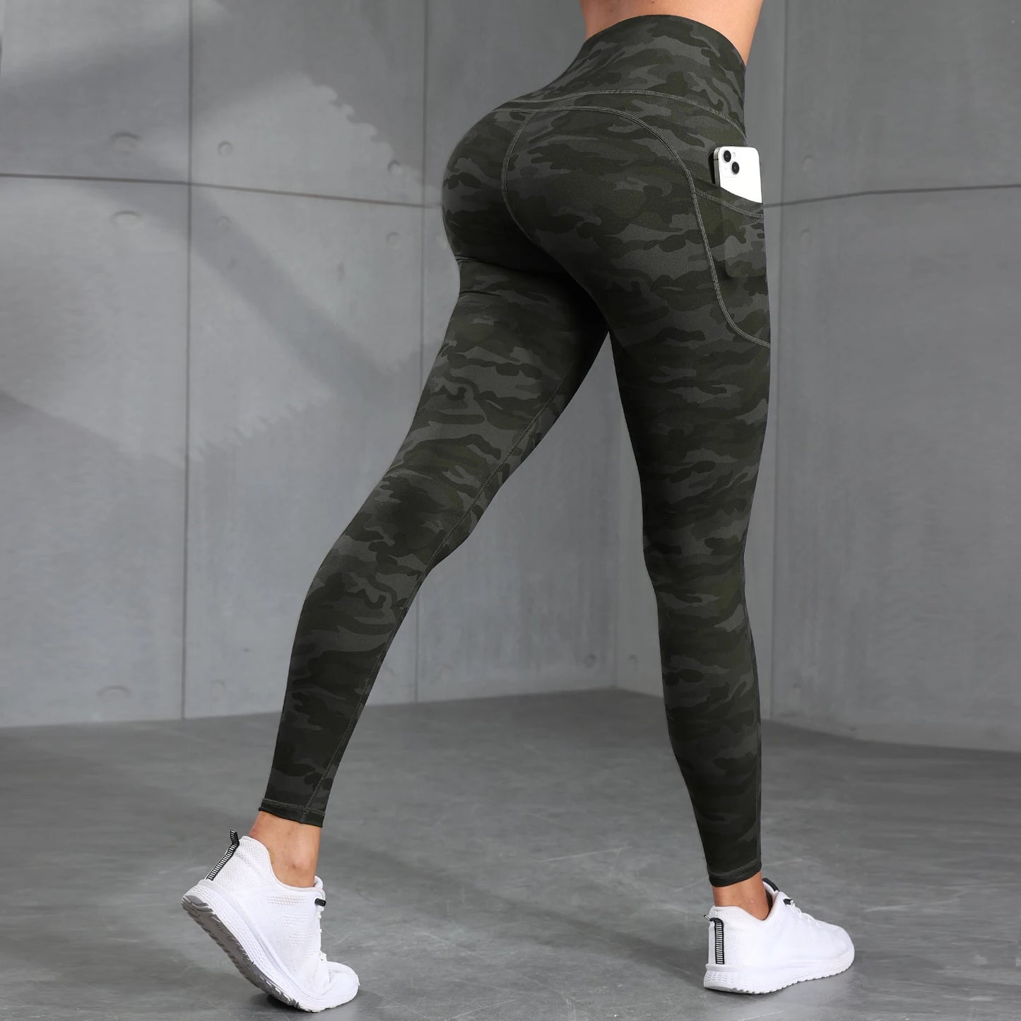 Women Yoga Fitness Leggings High Waist Tights With Pocket Gym Workout Running Stretchy Sexy Hip Liftting Casual Skinny Pants
