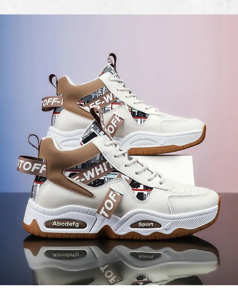 Luxury High Top Men's Vulcanized Shoes Winter Casual Sneaker for Men Ankle Boots Platform Designer Skateboard Tenis Masculino