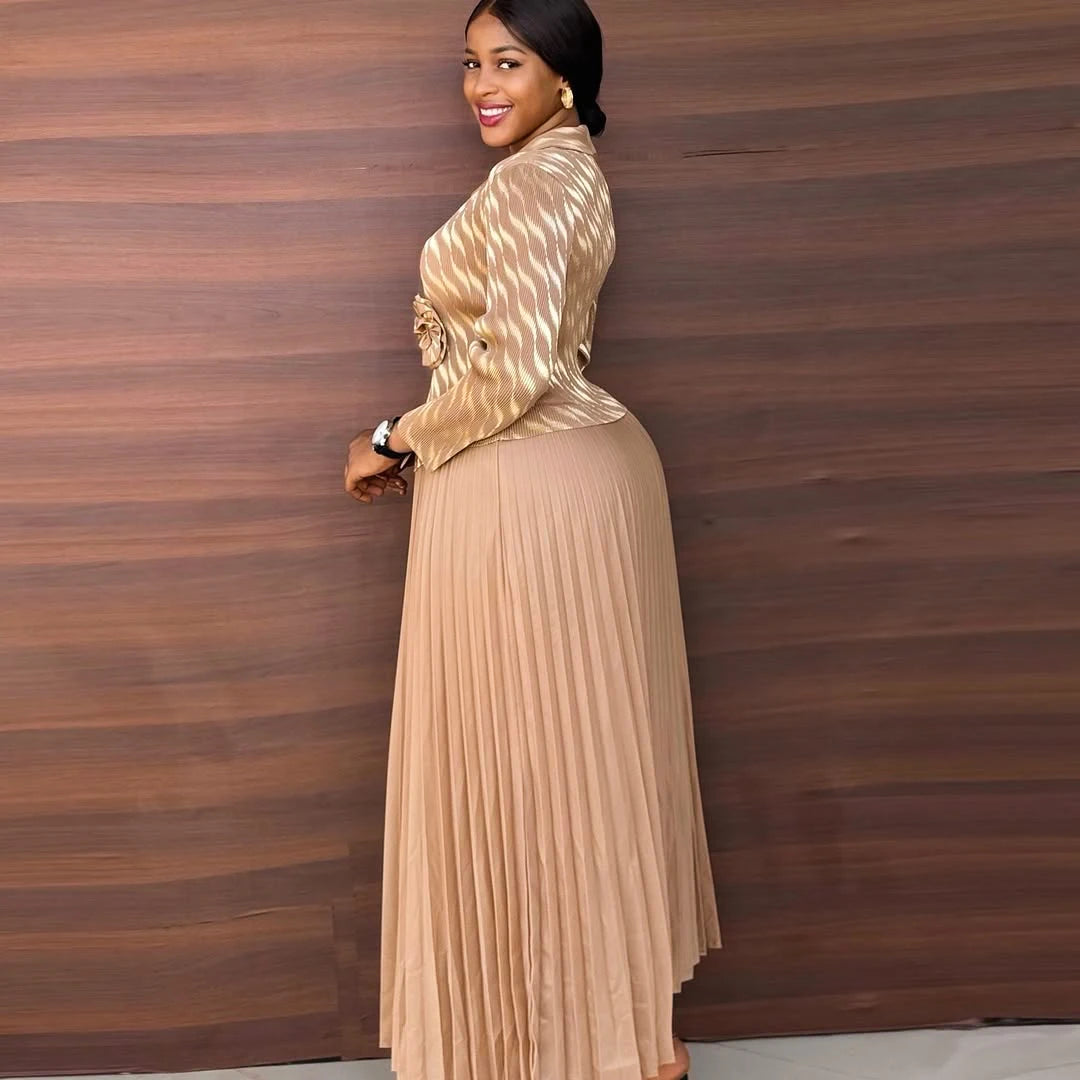 Plus Size Luxury Dresses For Women Elegant And Beautiful Gowns Miyake Pleated Dress Party Evening Prom Formal Female Fashion