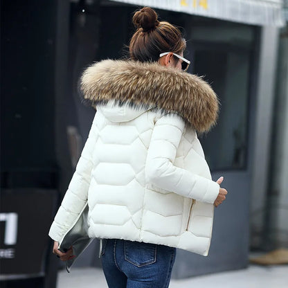 2022 Faux Fur Parkas Women Down Jacket clothes Womens Parkas Thicken Outerwear hooded Winter Coat Female Jacket Cotton padded
