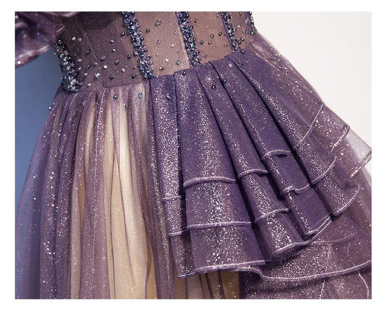 Evening Dress Women 2024 New Autumn And Winter Temperament Banquet Host Fairy Celebrity Slim Dress Wedding Bridesmaid prom dress