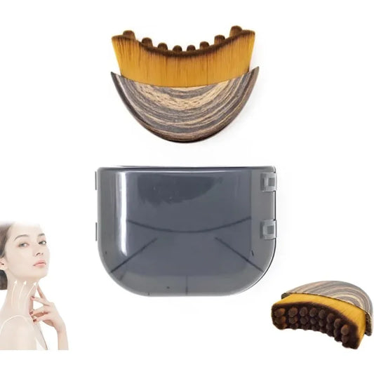 Lymphatic Contour Face Brush Dry Brushing Face Brush Lymphatic Drainage Massager for Face Chin Jawline Sculpting The Skin
