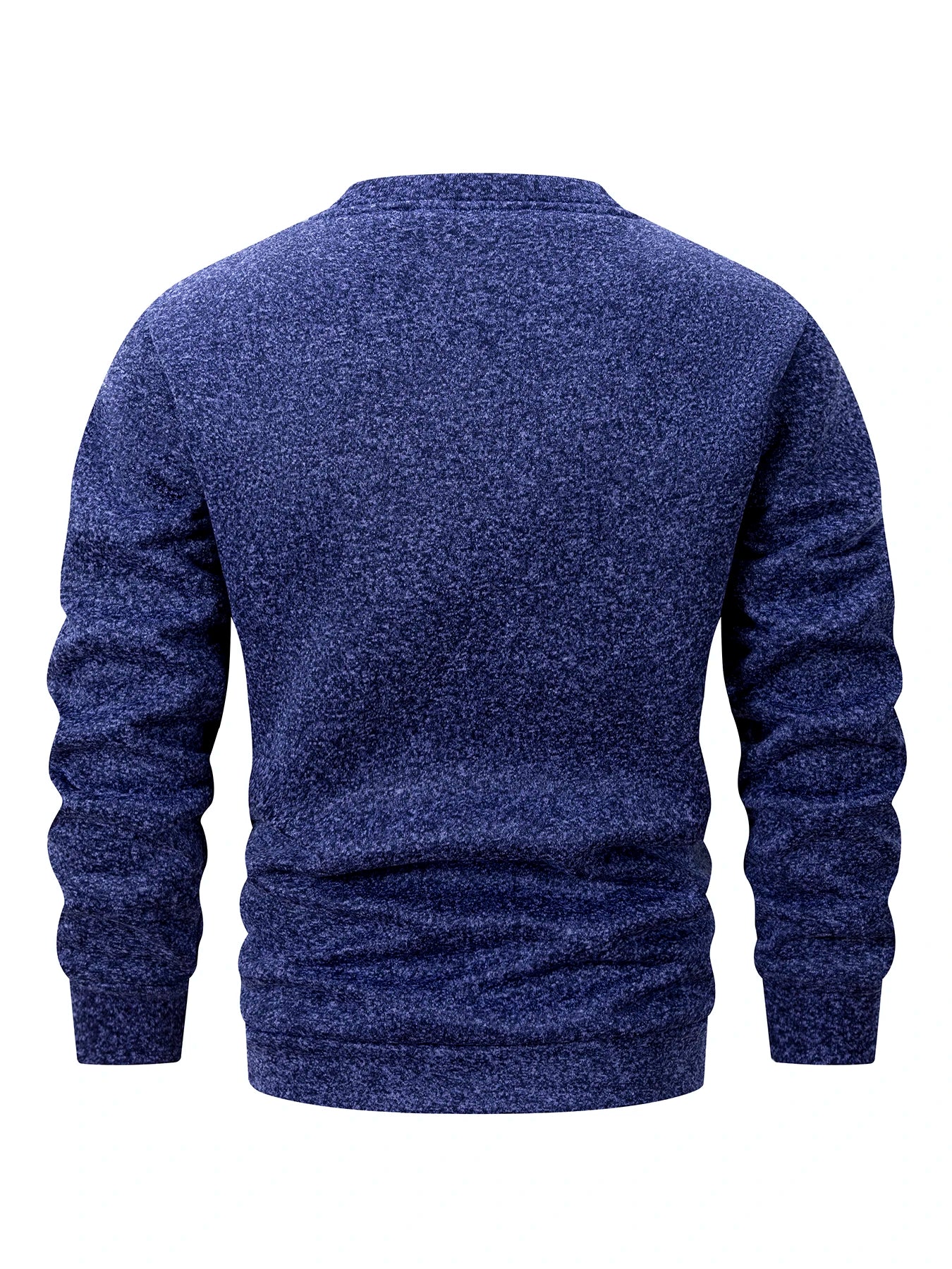 Winter Men's Crew Neck Sweatshirts Solid Color Fleece Thicken Sweatwear Outdoor Casual Daily Long Sleeve Pullover Man Sportswear