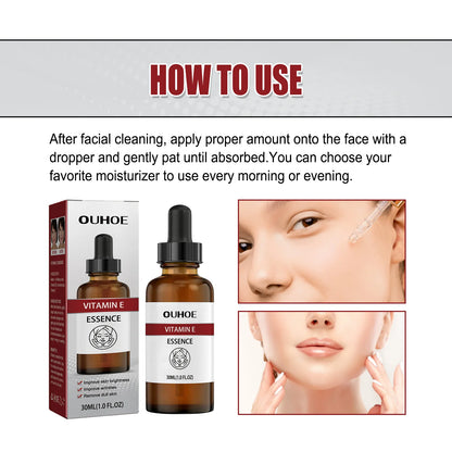 Vitamin E Facial Essence Lightens Fine Lines Brightens Moisturizes and Hydrates The Skin, Facial Skin Care Products 30ML
