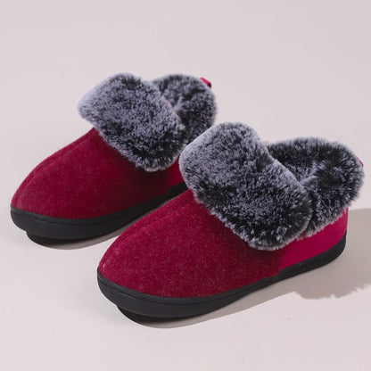 Smile Pop New Men Plush Slippers Indoor Fluffy Fur Home Men Slippers Outdoor Warm Closed Soft Non-slip Fuzzy Winter Men Shoes
