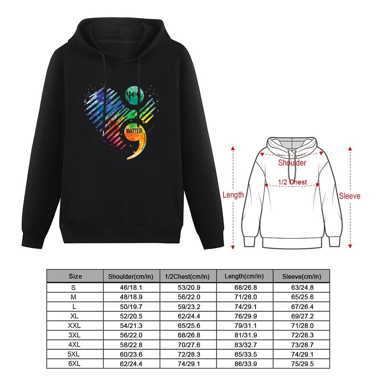 Suicide Prevention Awareness Heart Hoodie men's sweat-shirt set japanese style men's coat new in hoodies & sweat-shirt