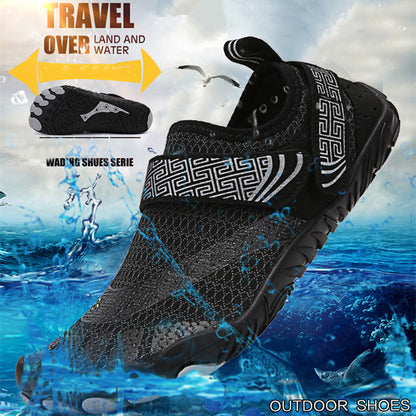 Men Women Elastic Beach Barefoot Seaside Aqua Shoe Quick-Dry Breathable Surf Wading Shoe Non Slip Upstream Swimming Water Shoe
