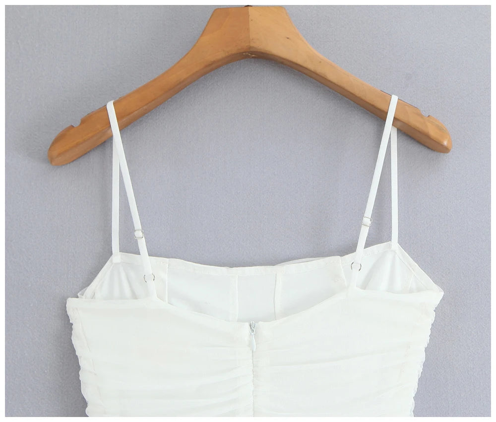 Womens Dress Mesh Ruched Slim Fit Long Spaghetti Strap Elegant Dress Must Have For Elegant Parties And Evening Banquets