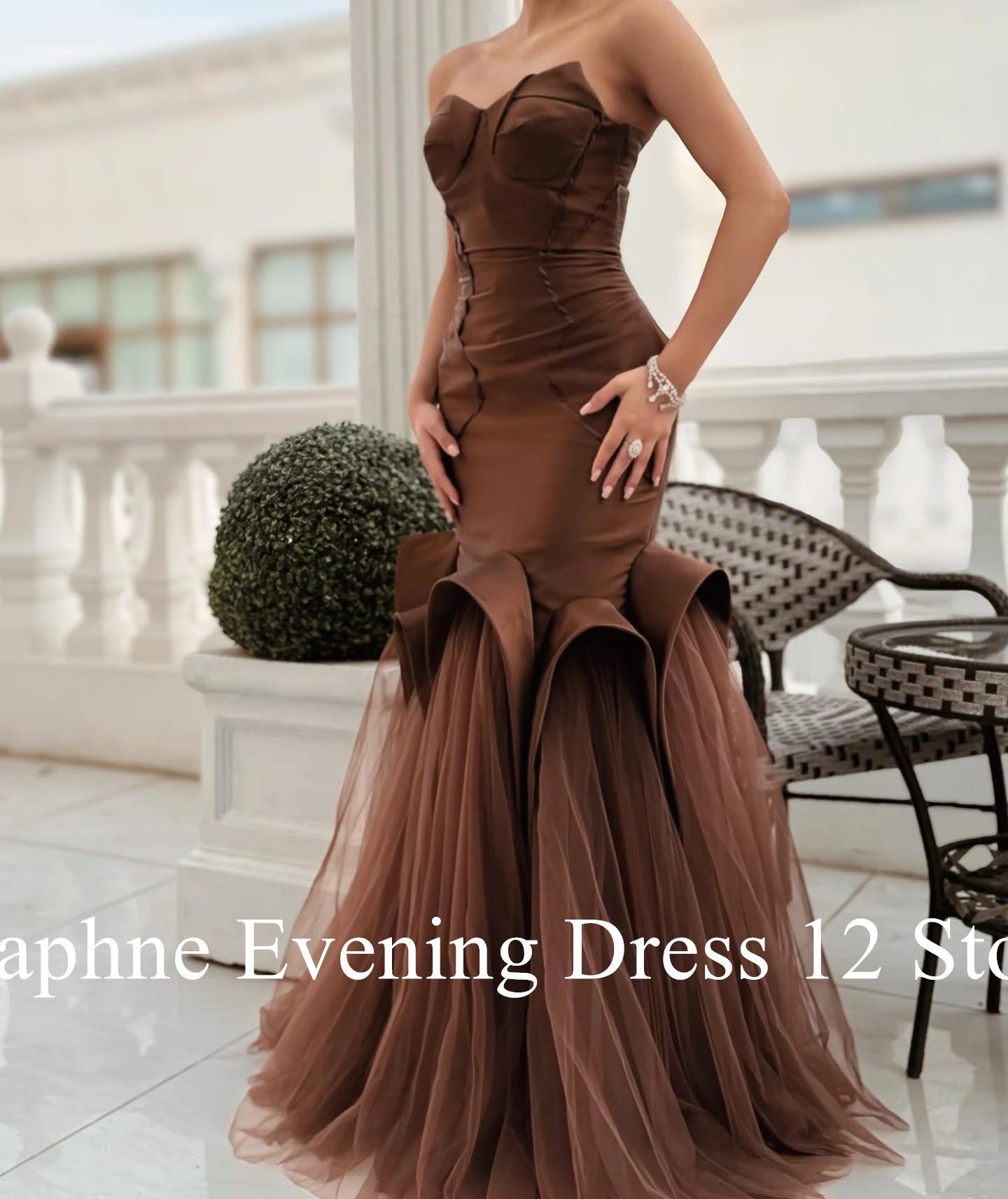 Graceful Sweetheart Tulle Evening Dress Temperament Mermaid Customized Prom Dresses Luxury Sweep Train Special Occasion Gowns