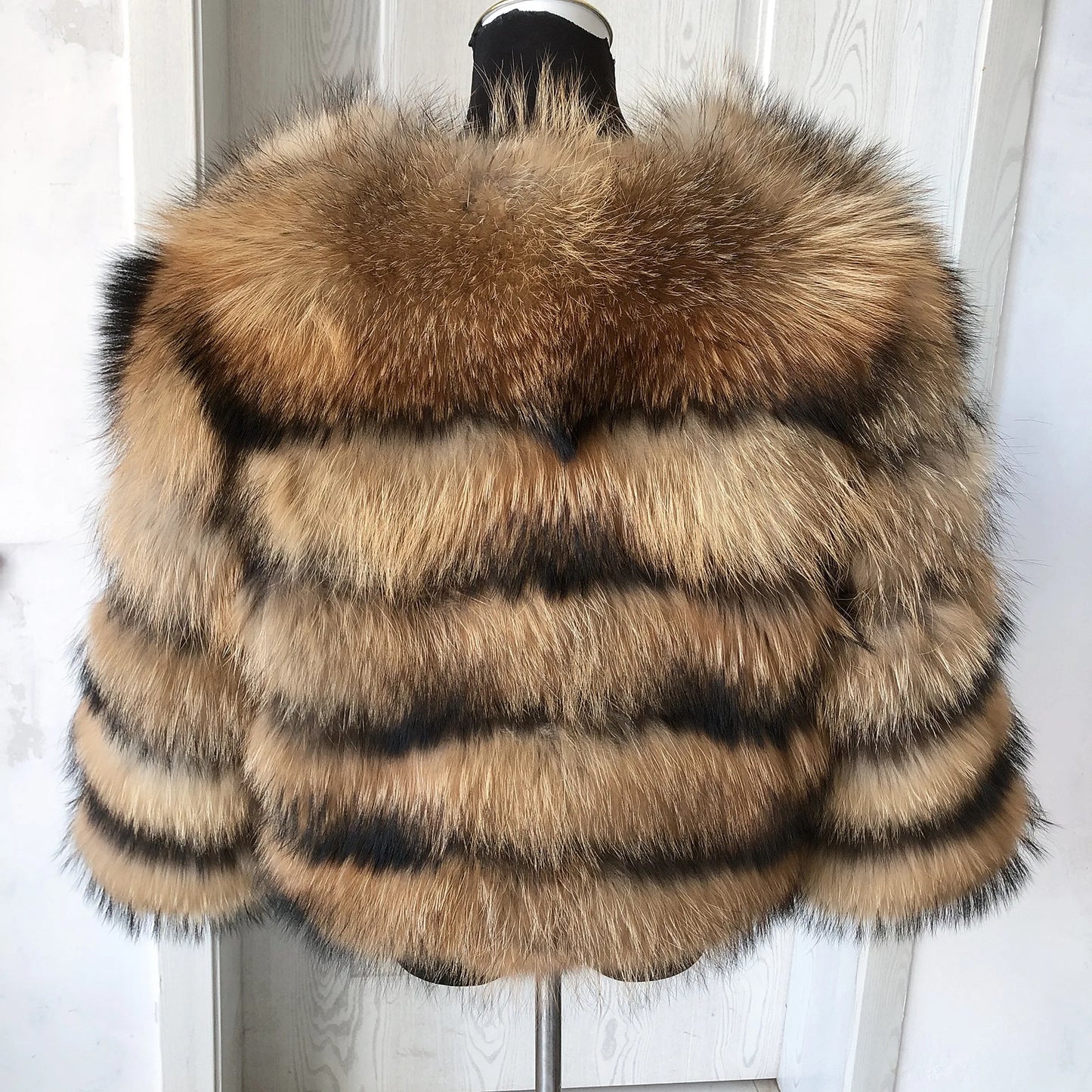 New Real fox fur coat women's winter warm 100% natural fur jacket Short Raccoon fur coat women's  high quality hot sale